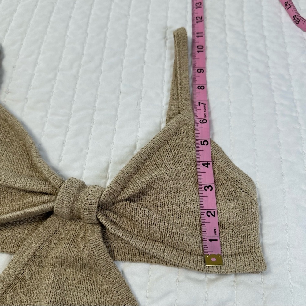 Beige Botany Knit Cut Out Maxi Dress Sand Taupe Size Small - Picture 9 of 16
